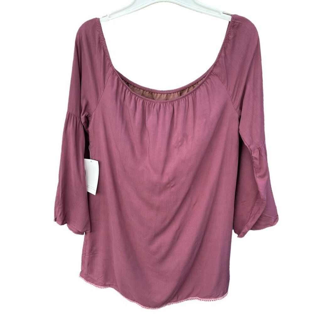 NWT TOBI size Medium peasant boho Festival tunic Pom Pom trim